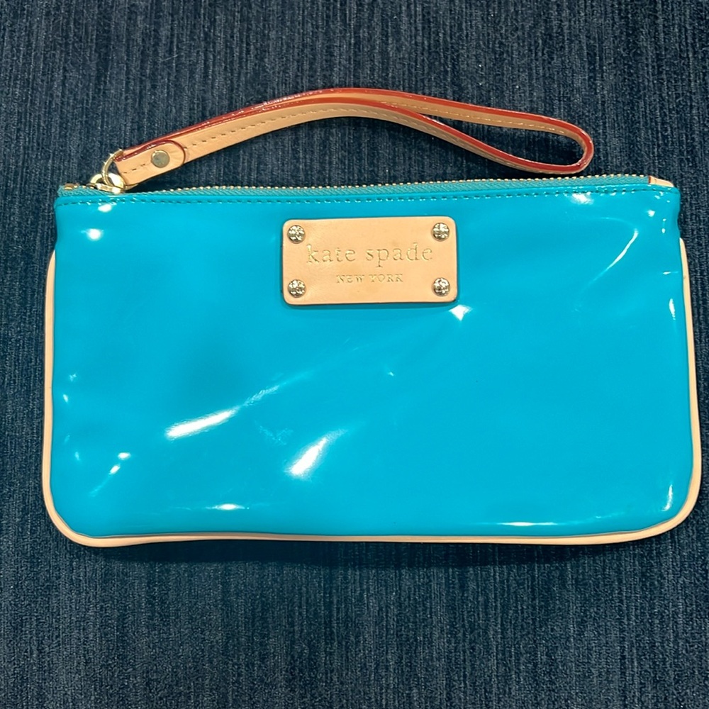 Kate Spade Glossy Teal Wristlet